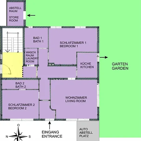 Daire Gartenwohnung Ritter *